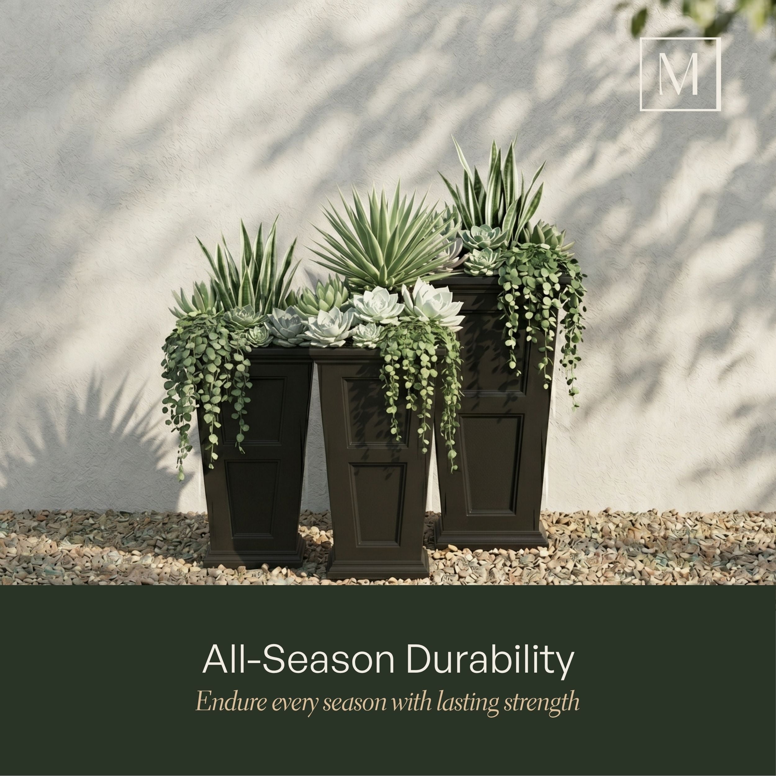Mayne Fairfield 28-Inch Self-Watering Tall Planter with Removable Planting Insert