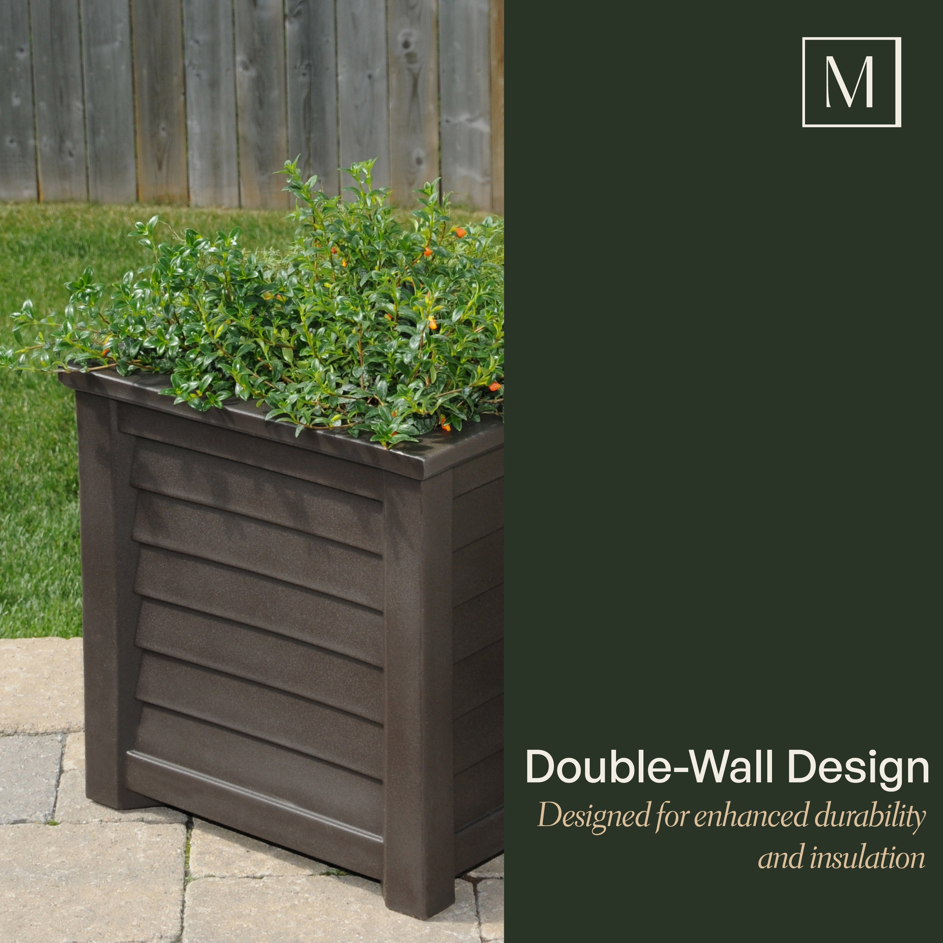 Mayne Lakeland 16-Inch Self-Watering Square Planter – Mayne Inc. US
