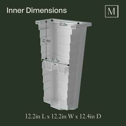 Mayne Lakeland 28-Inch Self-Watering Tall Planter with Removable Planting Insert (Cranberry Red)
