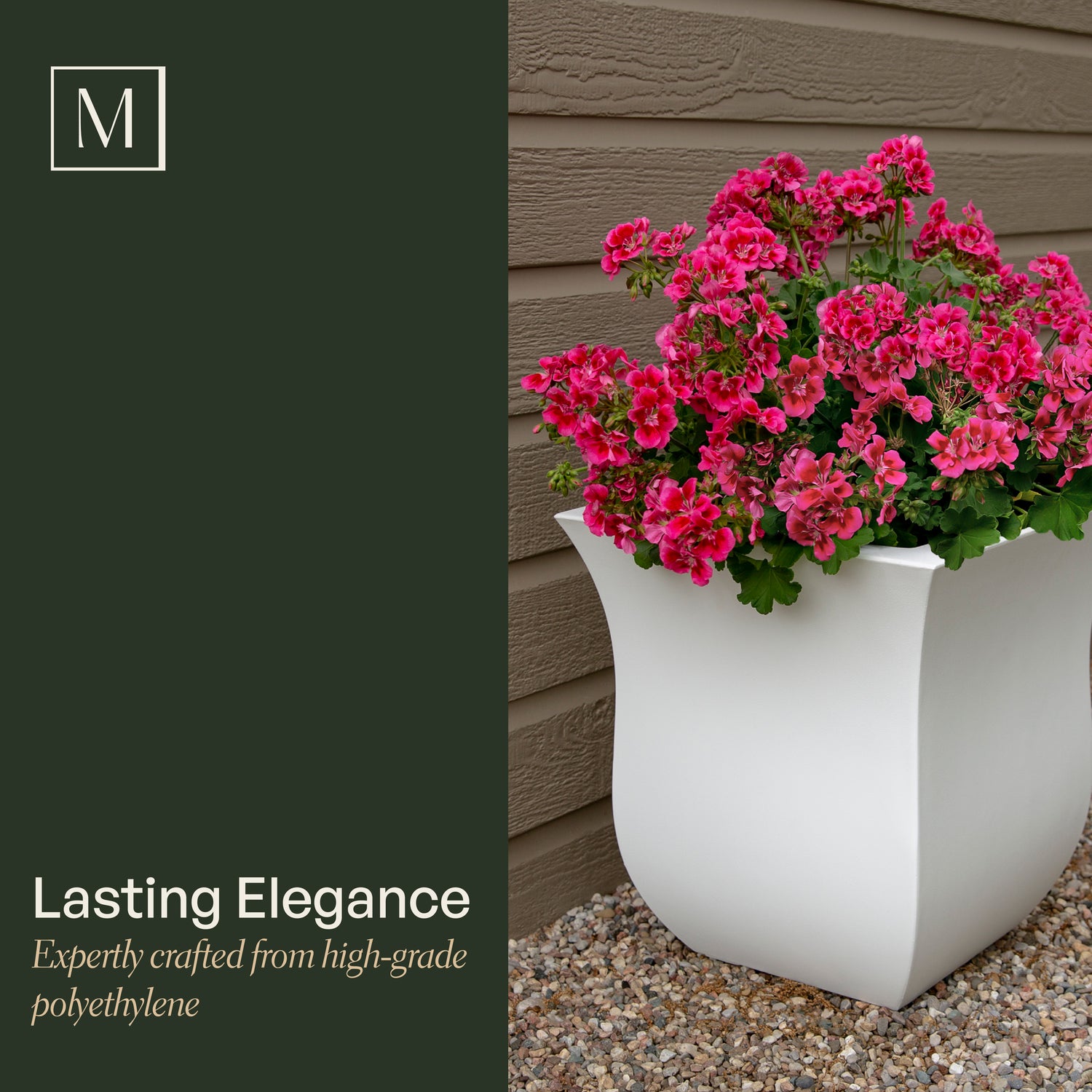 Mayne Valencia 16-Inch Indoor and Outdoor Square Planter