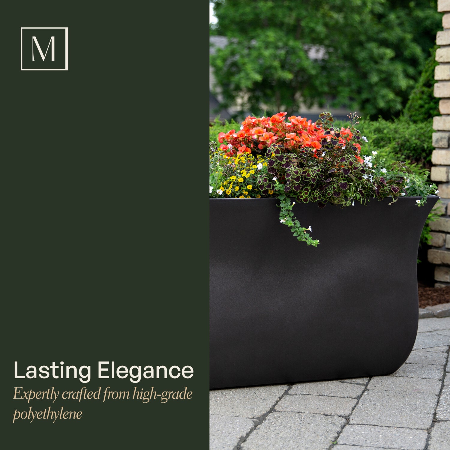 Mayne Valencia 36-Inch Indoor and Outdoor Tapered Trough Planter