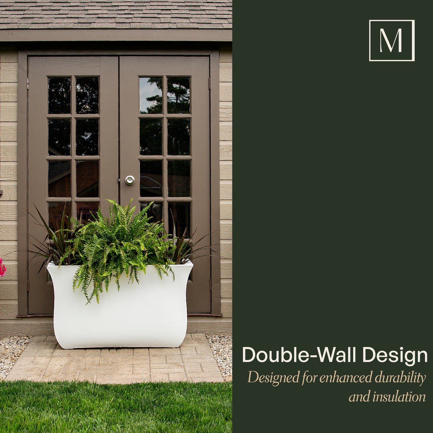 Mayne Valencia 36-Inch Indoor and Outdoor Tapered Trough Planter