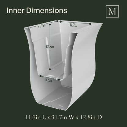 Mayne Valencia 36-Inch Indoor and Outdoor Tapered Trough Planter