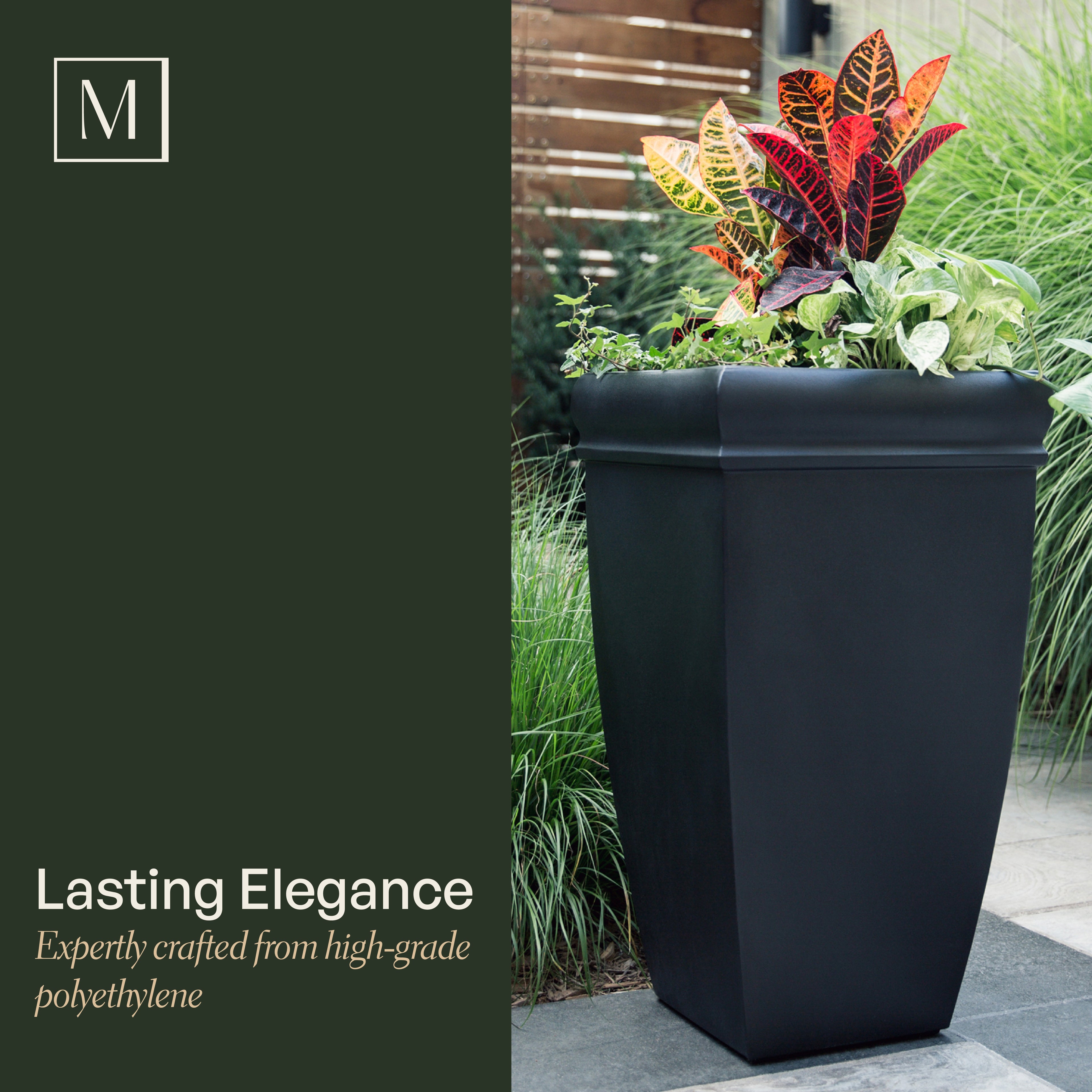 Mayne Chelsey 28-Inch Self-Watering Tall Planter (2-Pack)