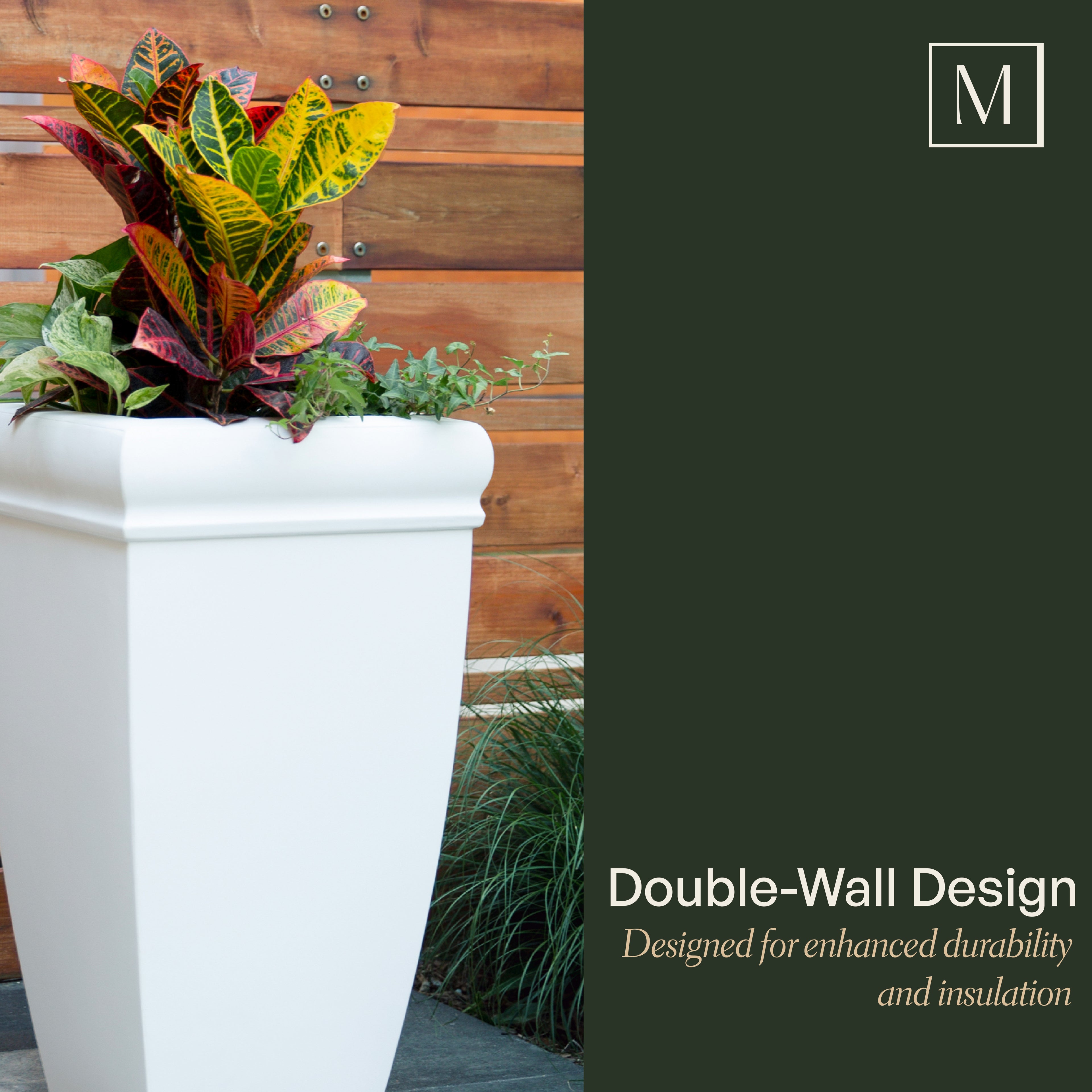 Mayne Chelsey 28-Inch Self-Watering Tall Planter (2-Pack)