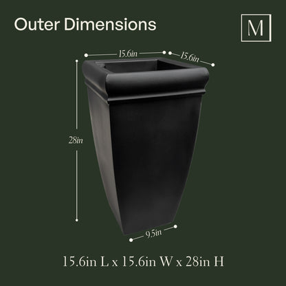 Mayne Chelsey 28-Inch Self-Watering Tall Planter (2-Pack)