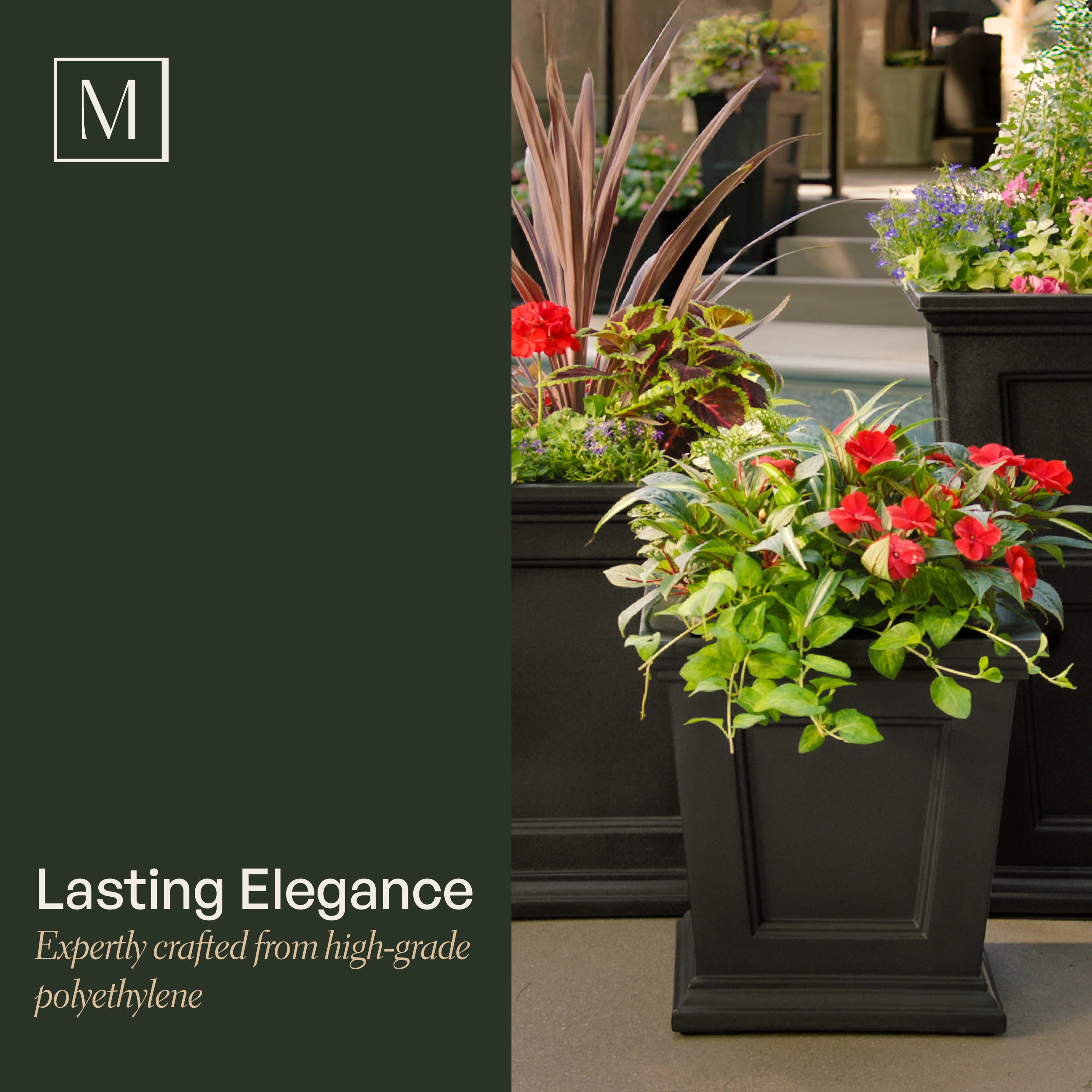 Mayne Fairfield 16-Inch Self-Watering Square Planter