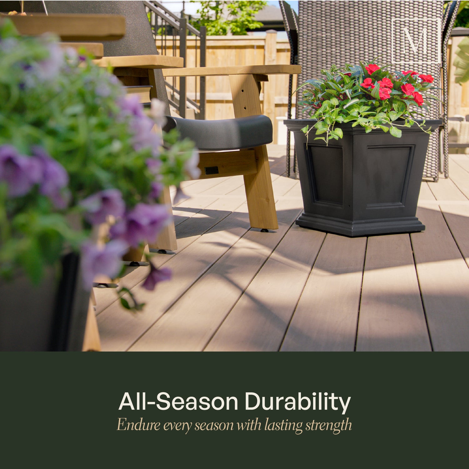 Mayne Fairfield 16-Inch Self-Watering Square Planter