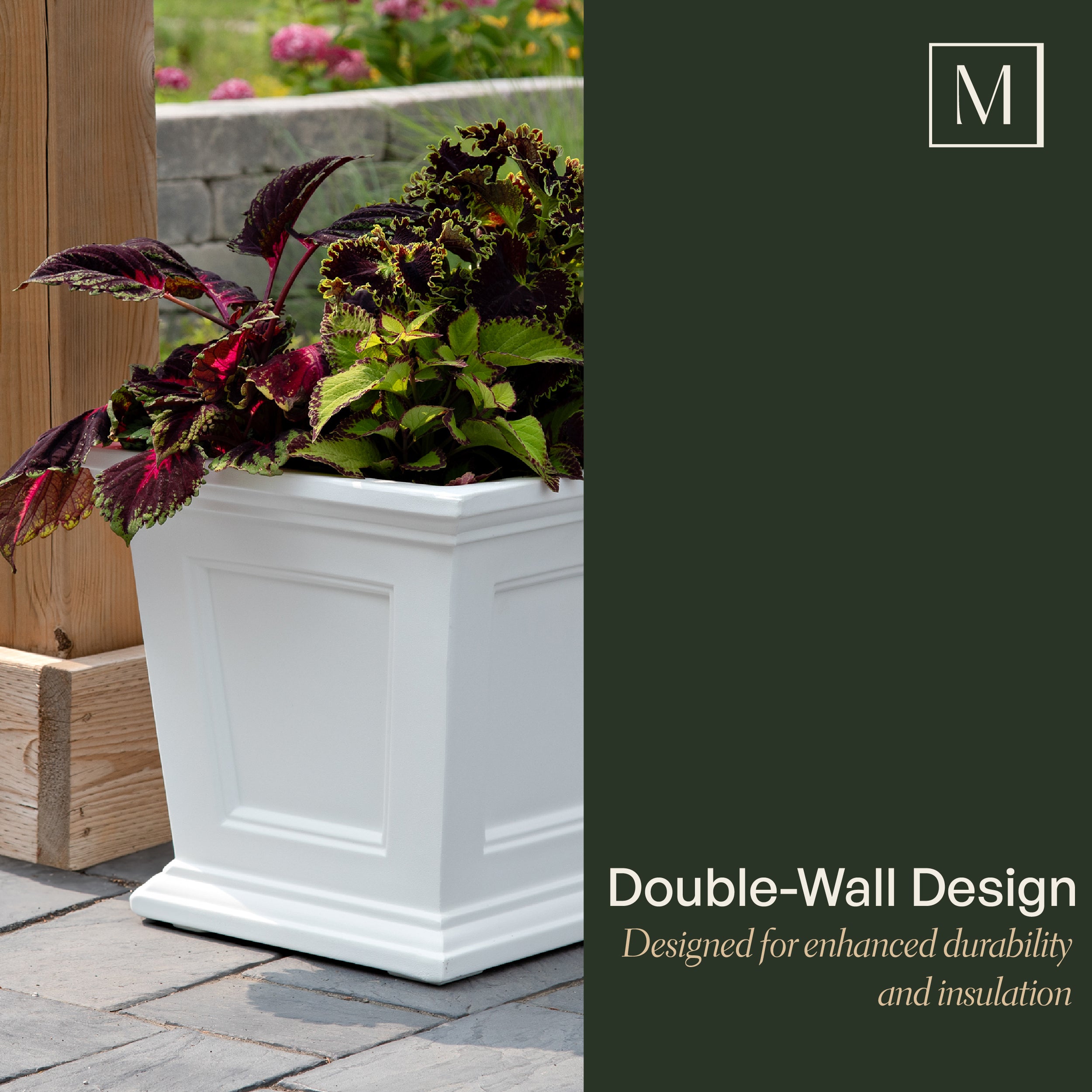 Mayne Fairfield 16-Inch Self-Watering Square Planter