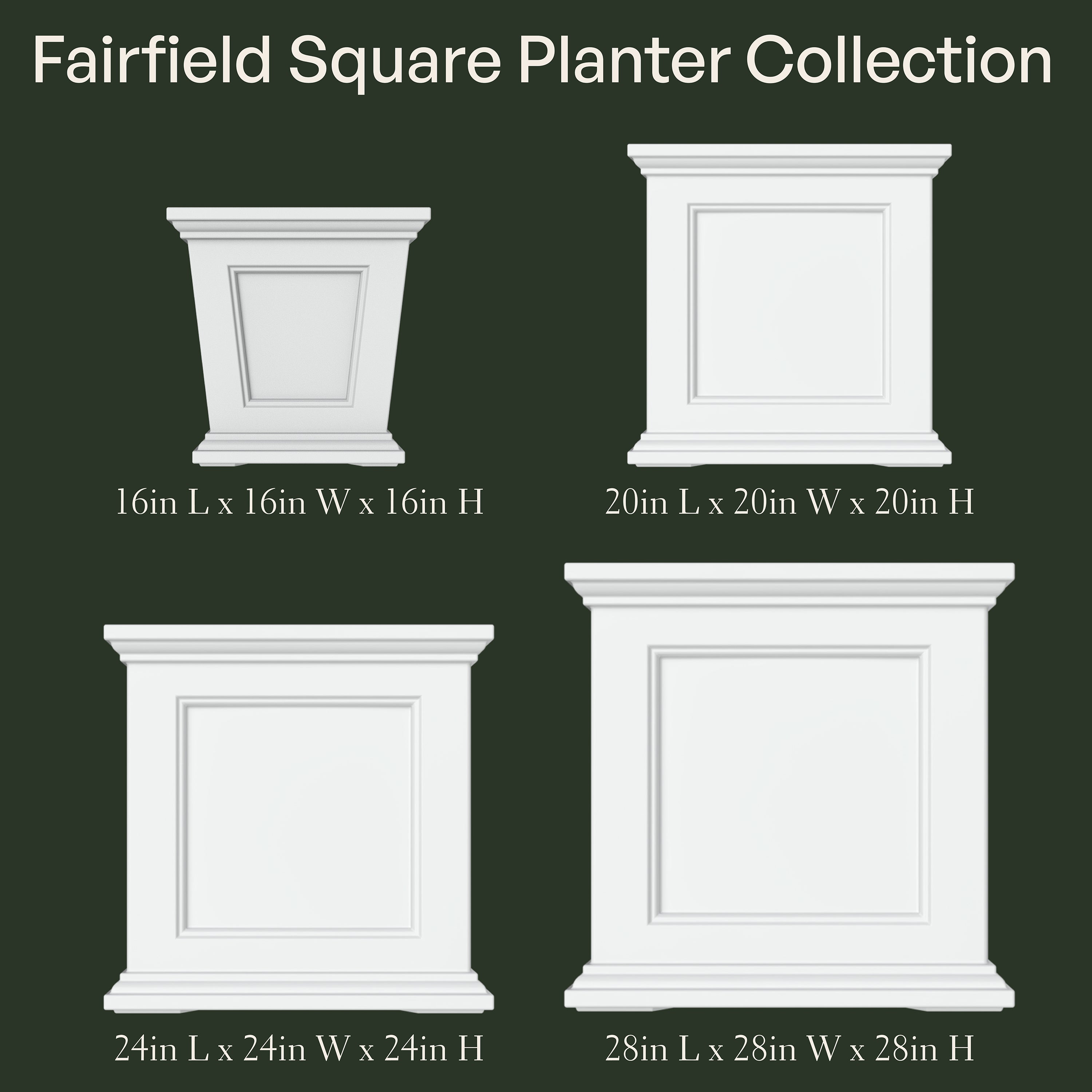 Mayne Fairfield 16-Inch Self-Watering Square Planter