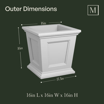 Mayne Fairfield 16-Inch Self-Watering Square Planter