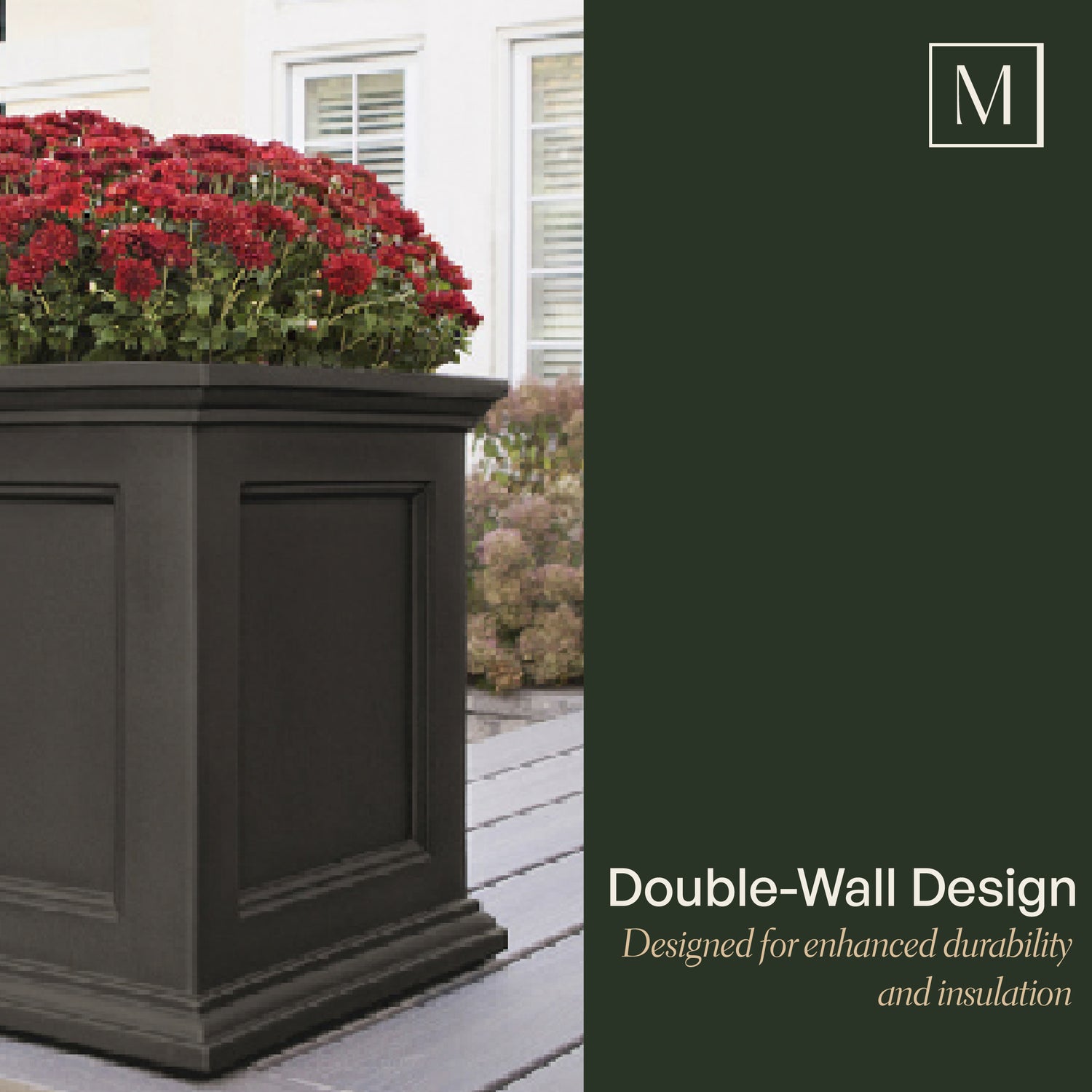Mayne Fairfield 24in Square Planter