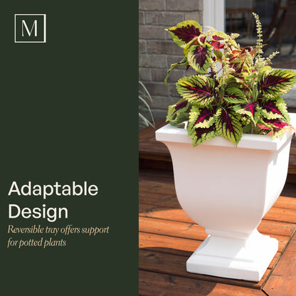 Mayne Augusta 20-Inch Self-Watering Tall Planter with Removable Planting Insert