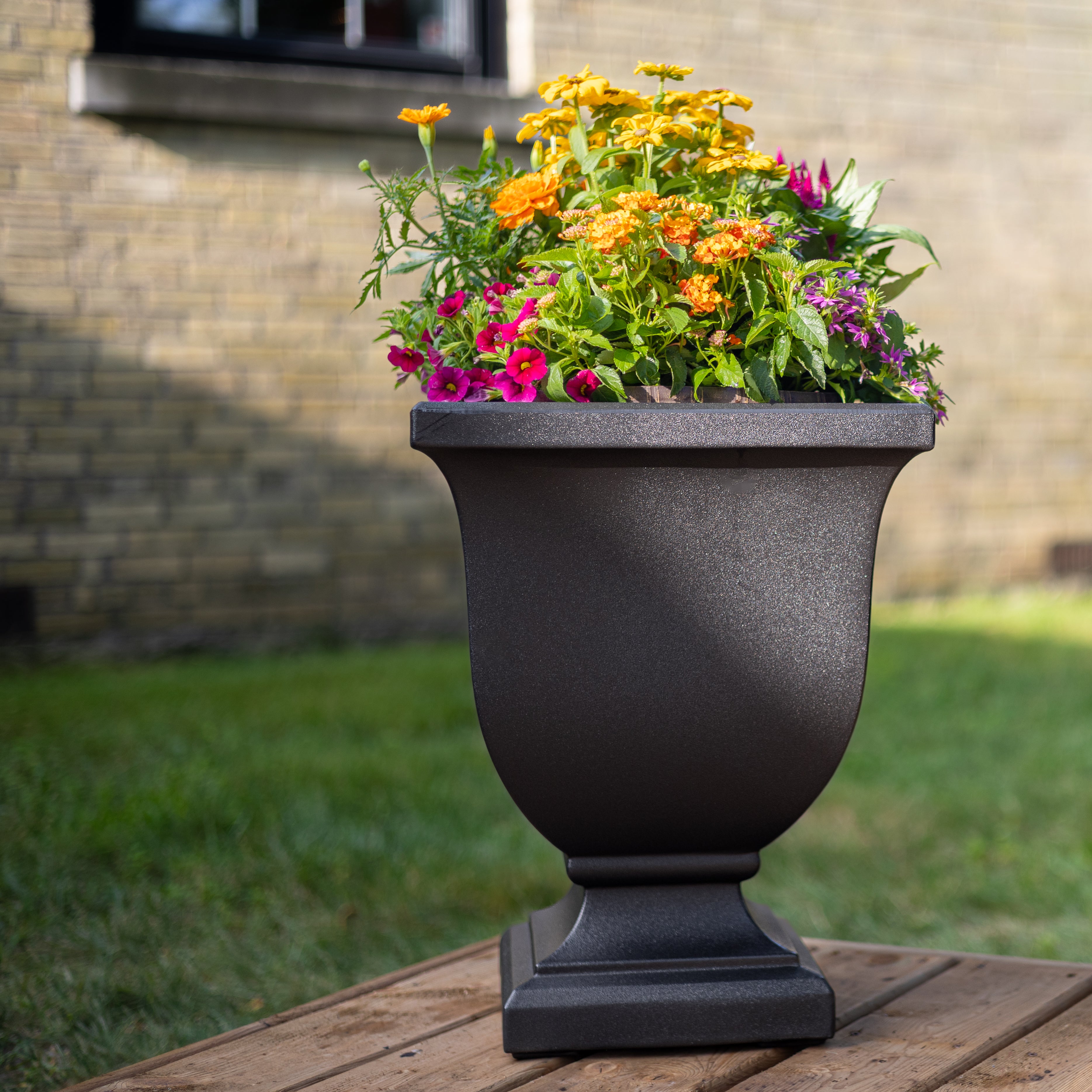 Mayne Augusta 20-Inch Self-Watering Tall Planter with Removable Planting Insert