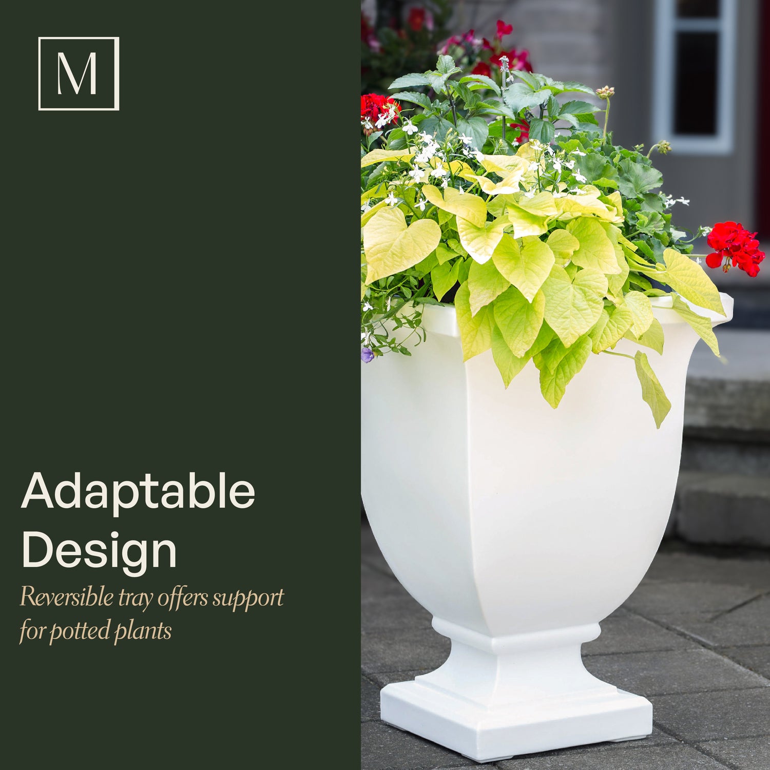 Mayne Augusta 26-Inch Self-Watering Tall Planter with Removable Planting Insert