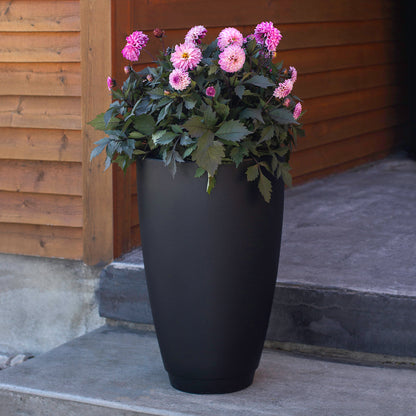 Mayne Caprio 26-Inch Self-Watering Tall Planter (Black)