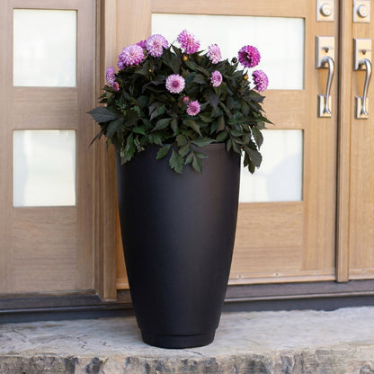 Mayne Caprio 26-Inch Self-Watering Tall Planter (Black)