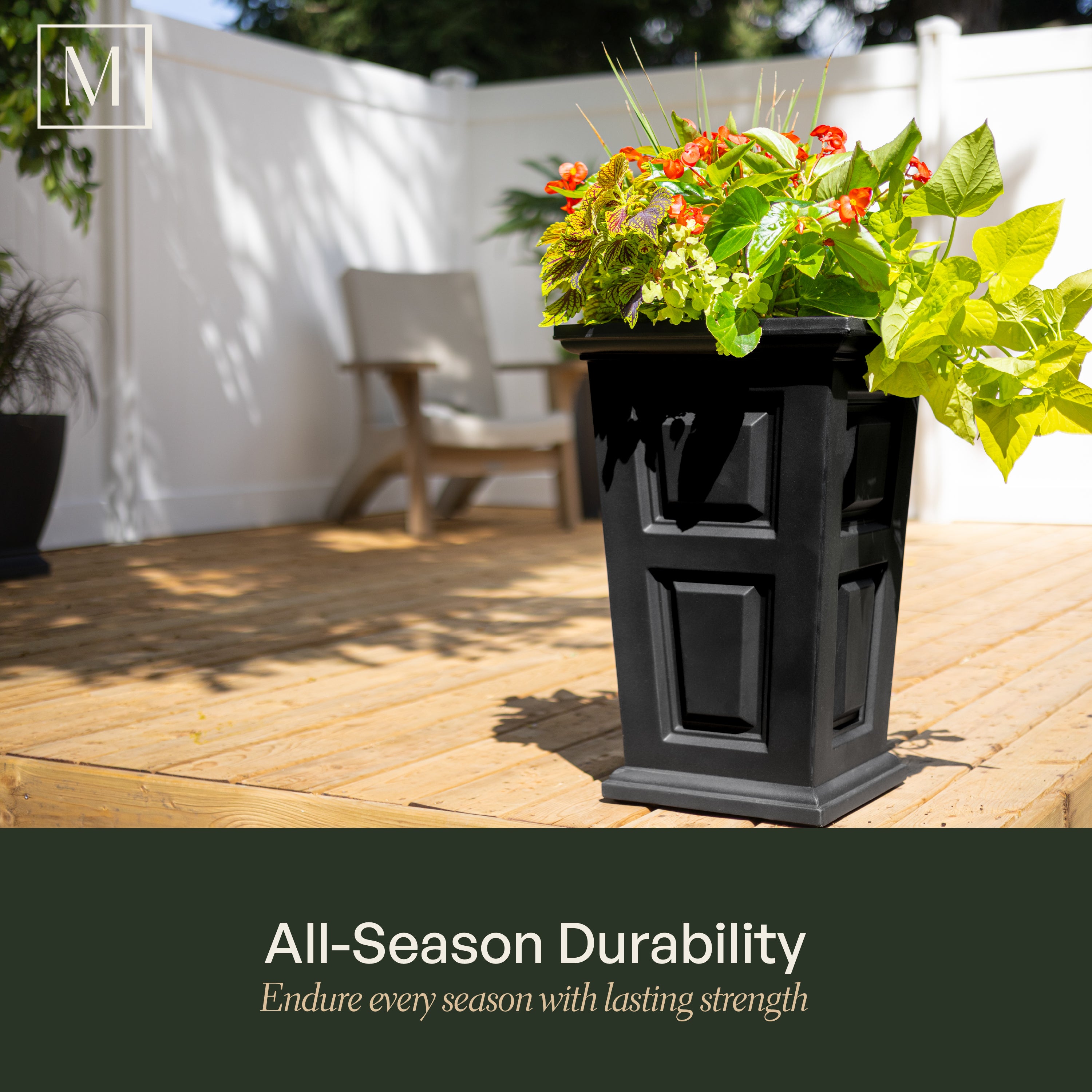 Mayne Wyndham 24-Inch Self-Watering Tall Planter with Removable