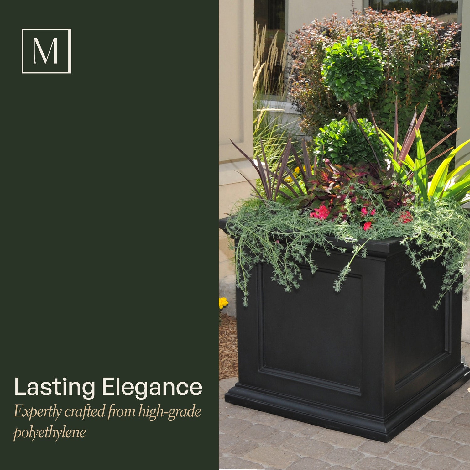 Mayne Fairfield 28-Inch Indoor and Outdoor Square Planter