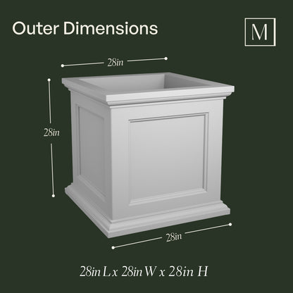 Mayne Fairfield 28-Inch Indoor and Outdoor Square Planter