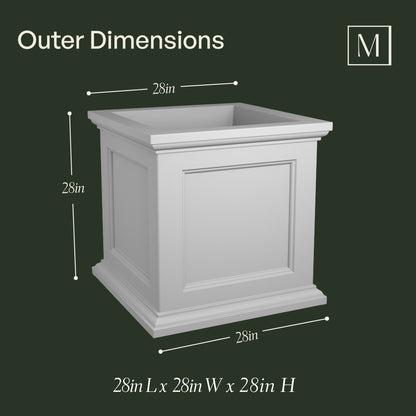 Mayne Fairfield 28-Inch Indoor and Outdoor Square Planter