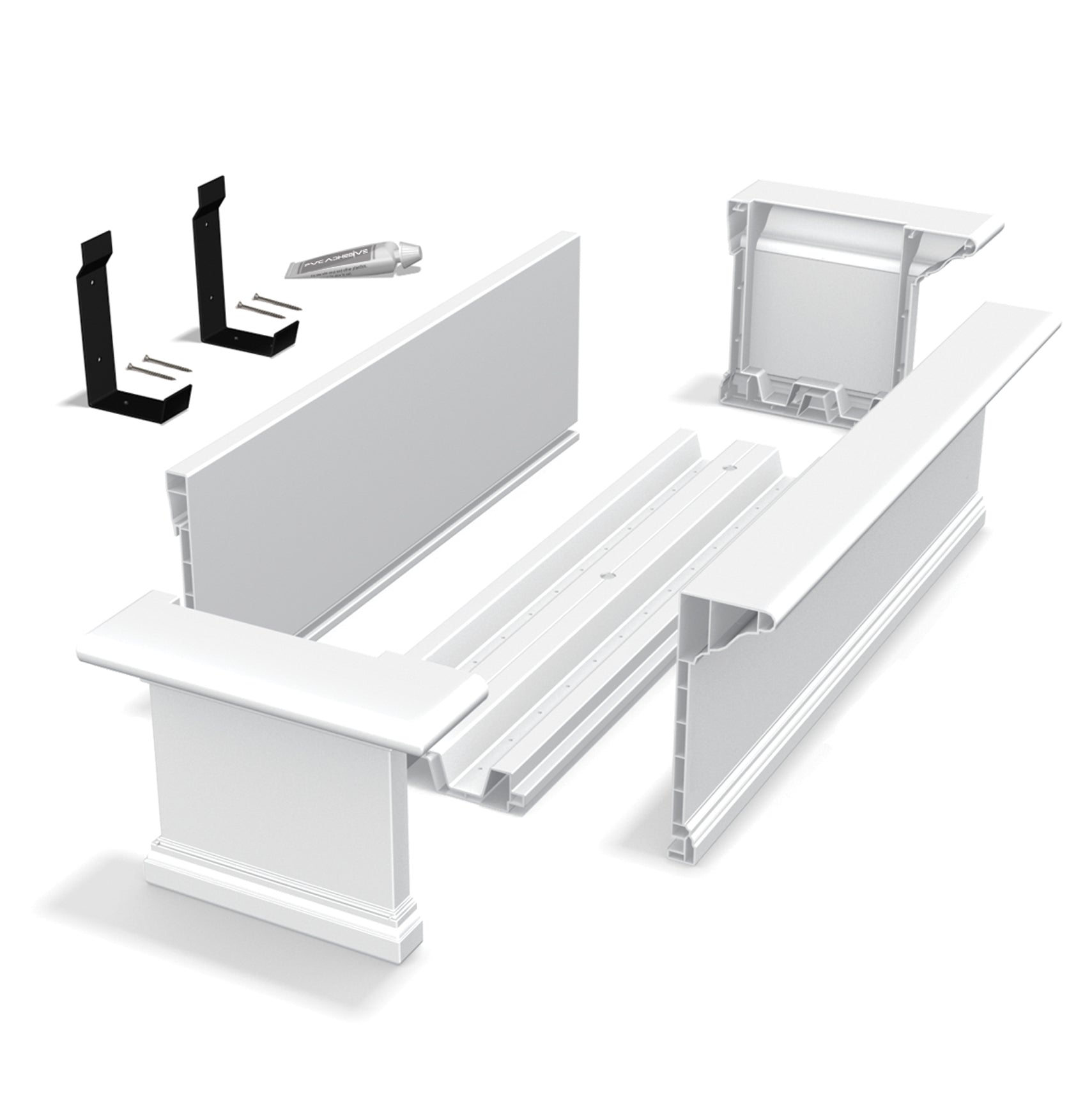 Mayne Yorkshire 7ft Self-Watering Window Box with Steel Wall Mount Brackets