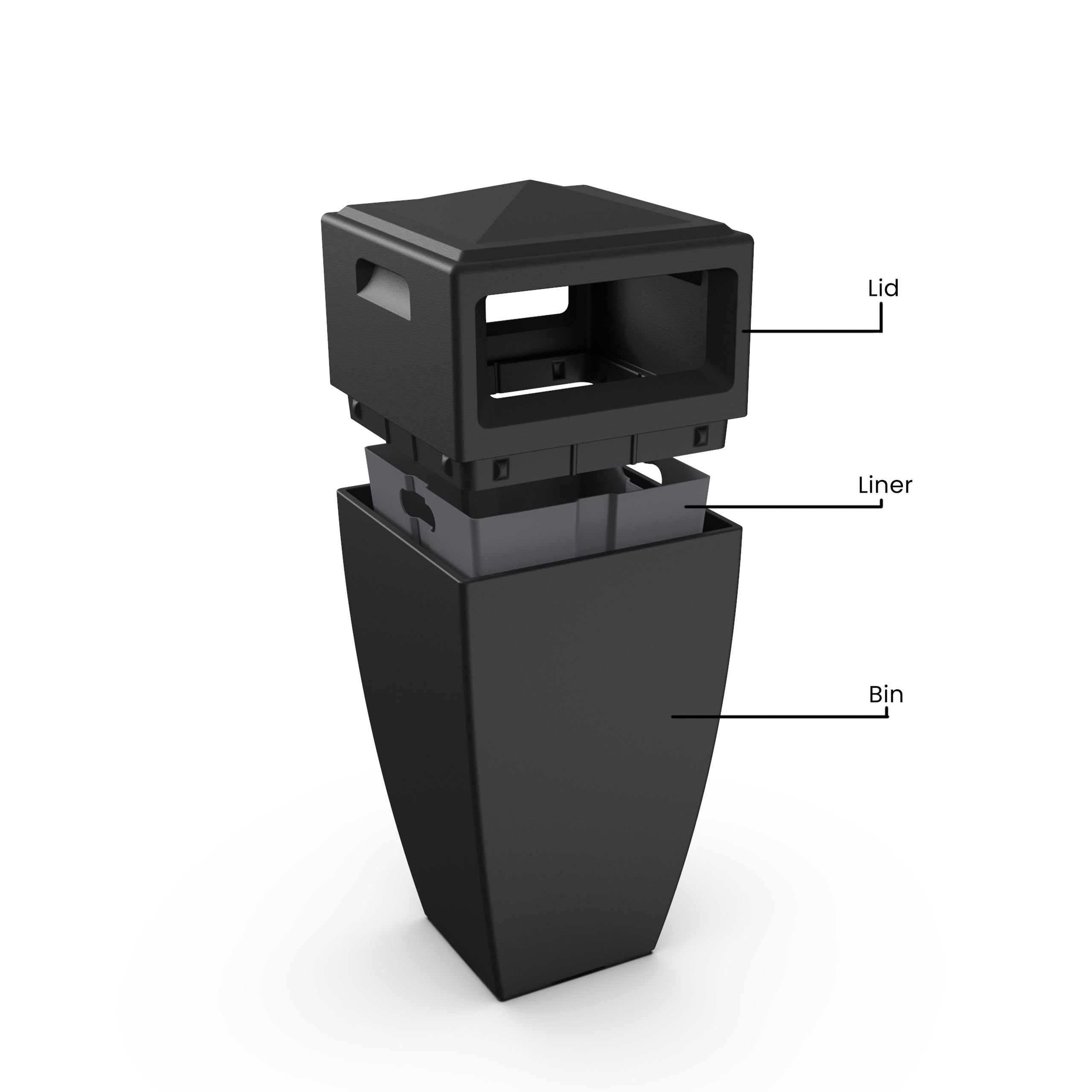 Mayne Kobi 45in Tall Waste Bin