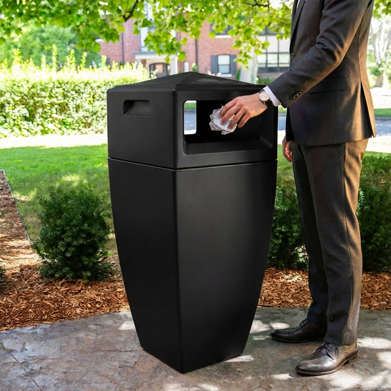 Mayne Kobi 45in Tall Waste Bin