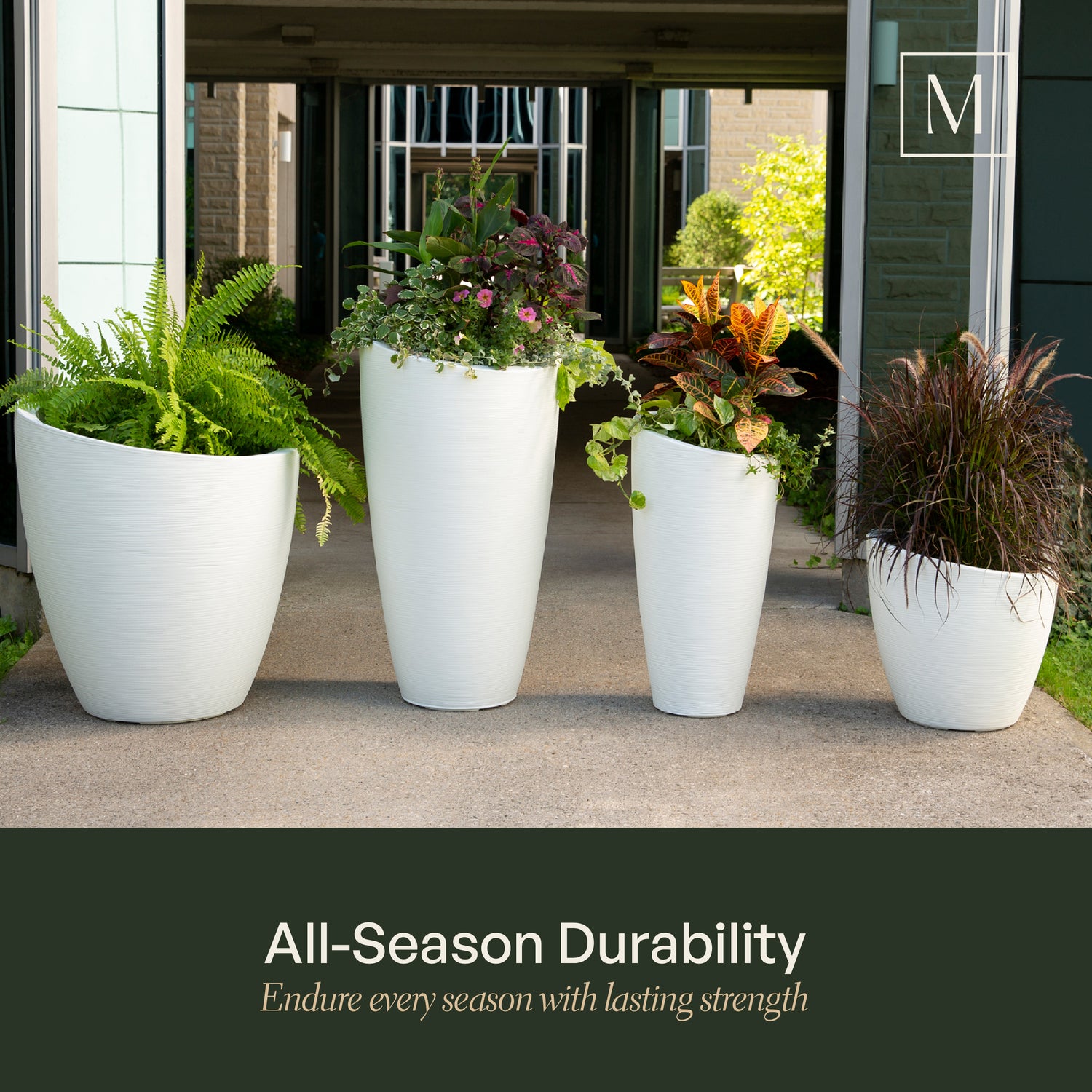 Mayne Modesto 20-Inch Round Indoor and Outdoor Planter