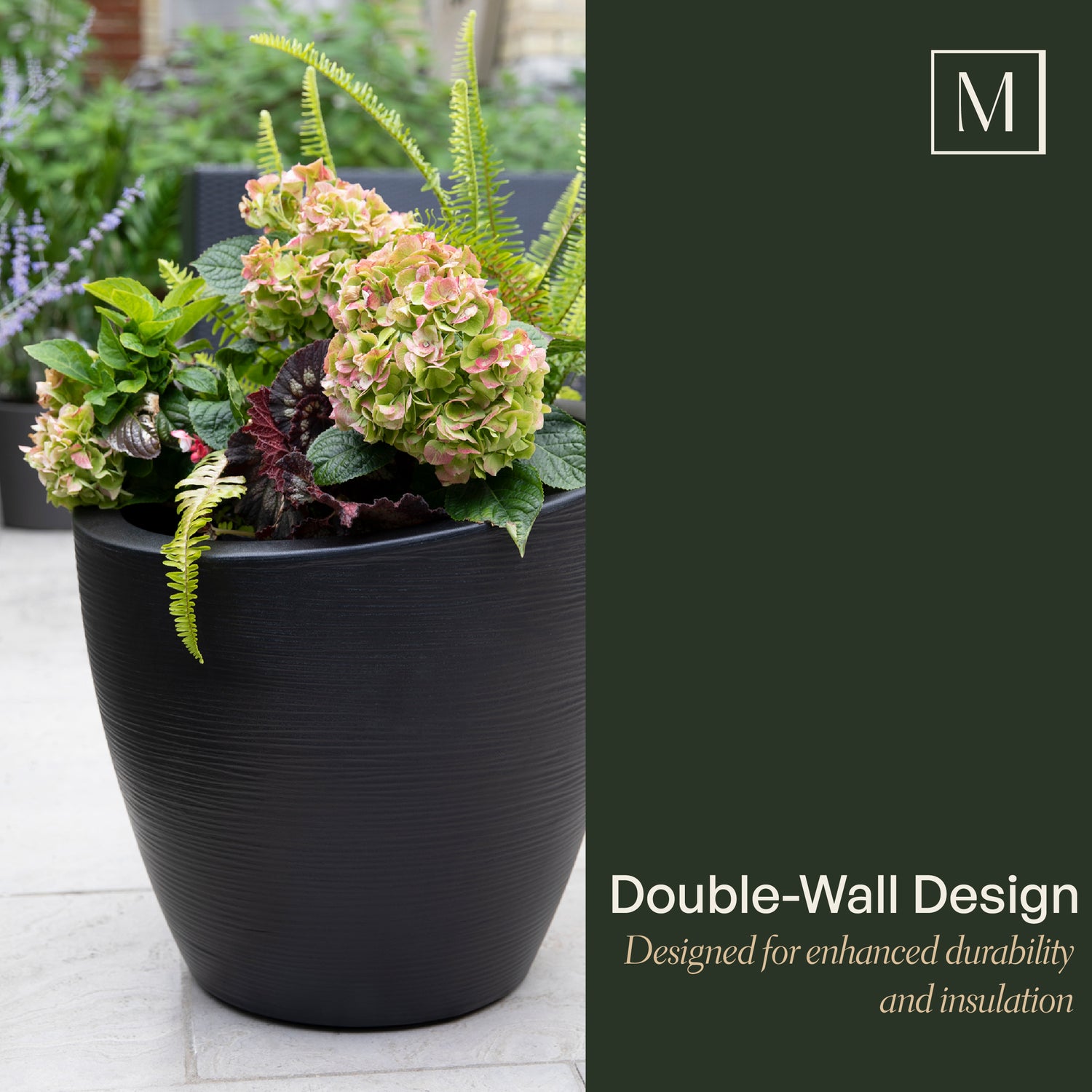 Mayne Modesto 20-Inch Round Indoor and Outdoor Planter