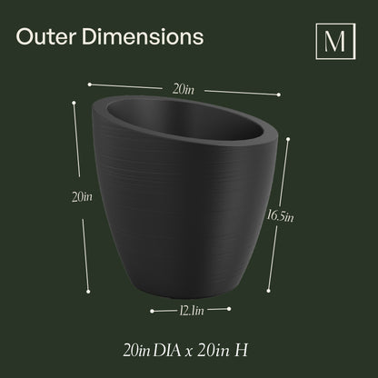 Mayne Modesto 20-Inch Round Indoor and Outdoor Planter