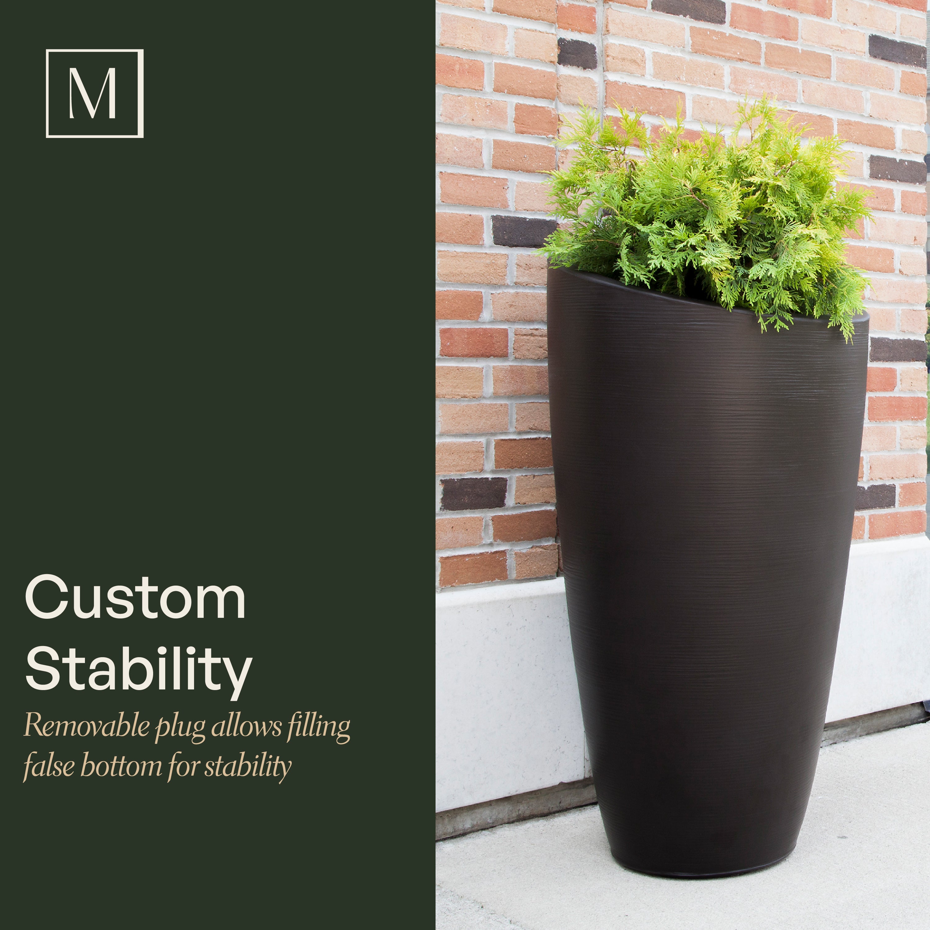 Mayne Modesto 42-Inch Tall Indoor and Outdoor Planter