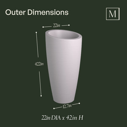 Mayne Modesto 42-Inch Tall Indoor and Outdoor Planter