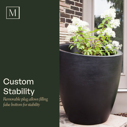 Mayne Modesto 30-Inch Round Indoor and Outdoor Planter