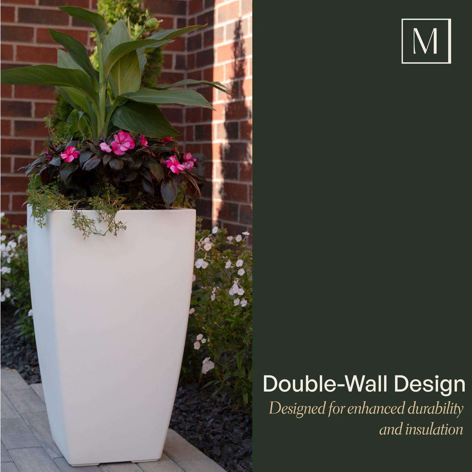 26 inch plant pot 26in Tall Black Polyethylene Planter