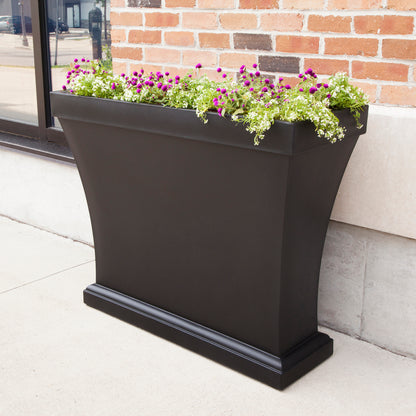 40 inch plant pot Mayne Bordeaux 40-Inch Indoor and Outdoor Tapered Trough Planter – Mayne Inc. US