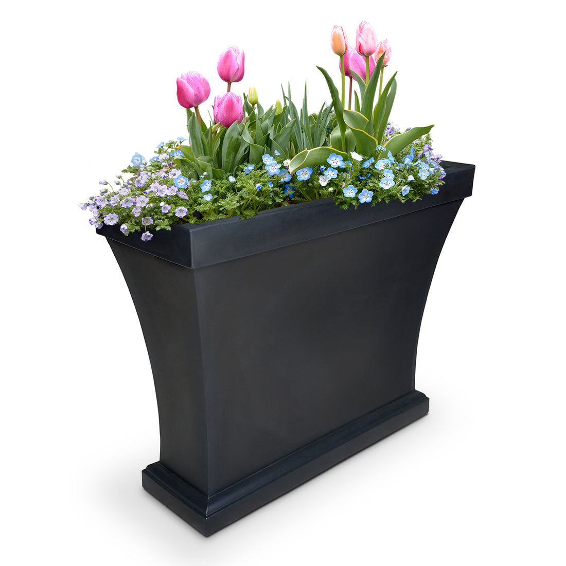 Mayne Bordeaux 40-Inch Indoor and Outdoor Tapered Trough Planter