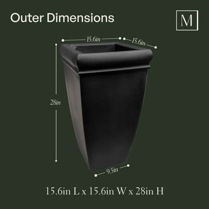 Mayne Chelsey 28in Tall Planter (2-Pack)