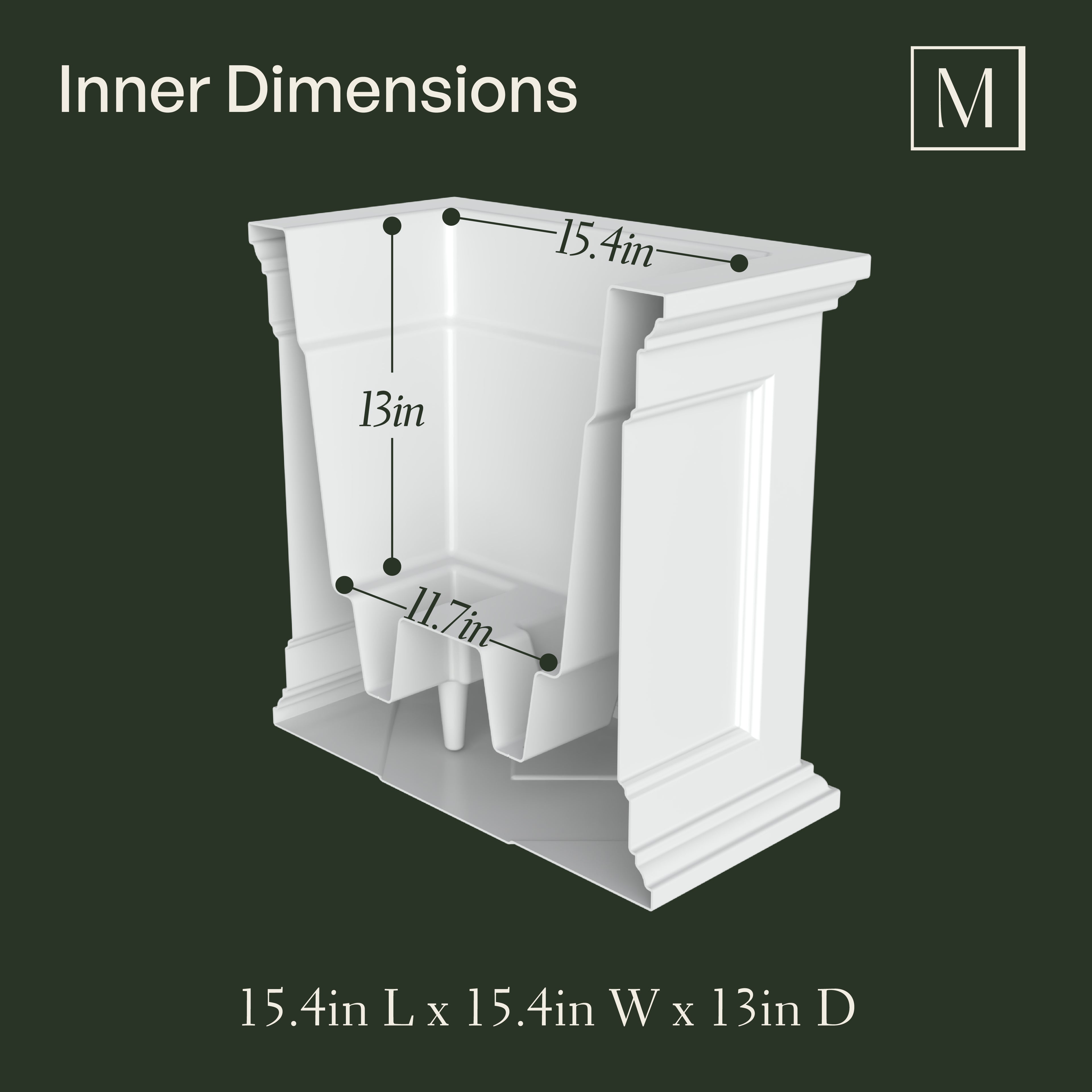 Mayne Fairfield 20-Inch Self-Watering Square Planter