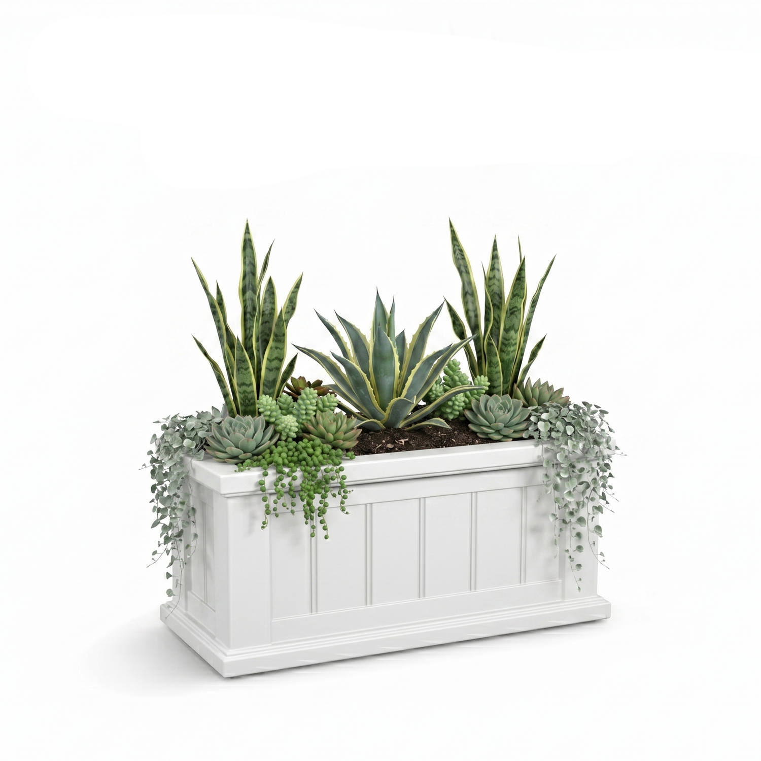 Mayne Cape Cod 24x11-Inch Self-Watering Rectangle Planter