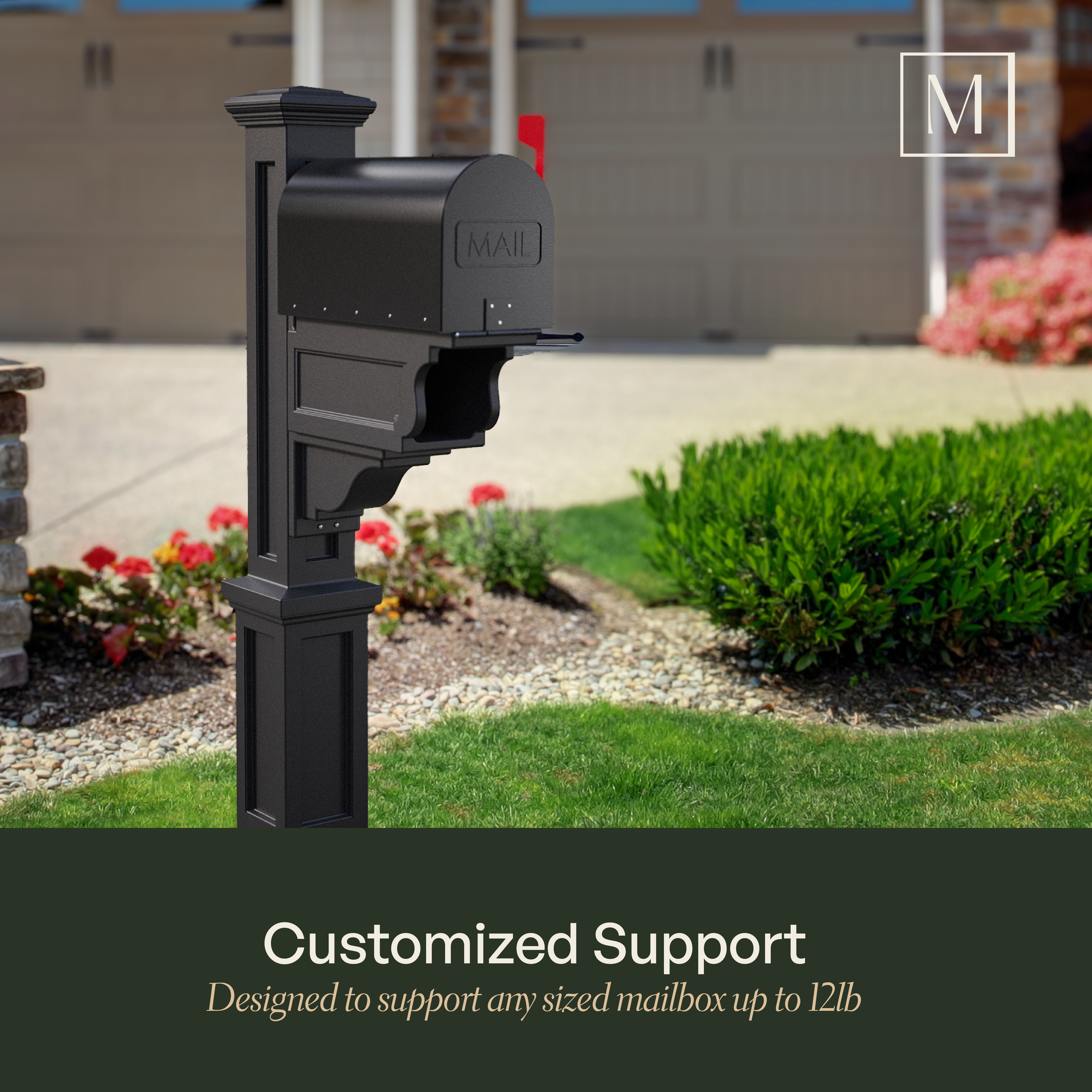 Mayne Dover Single Arm Mail Post