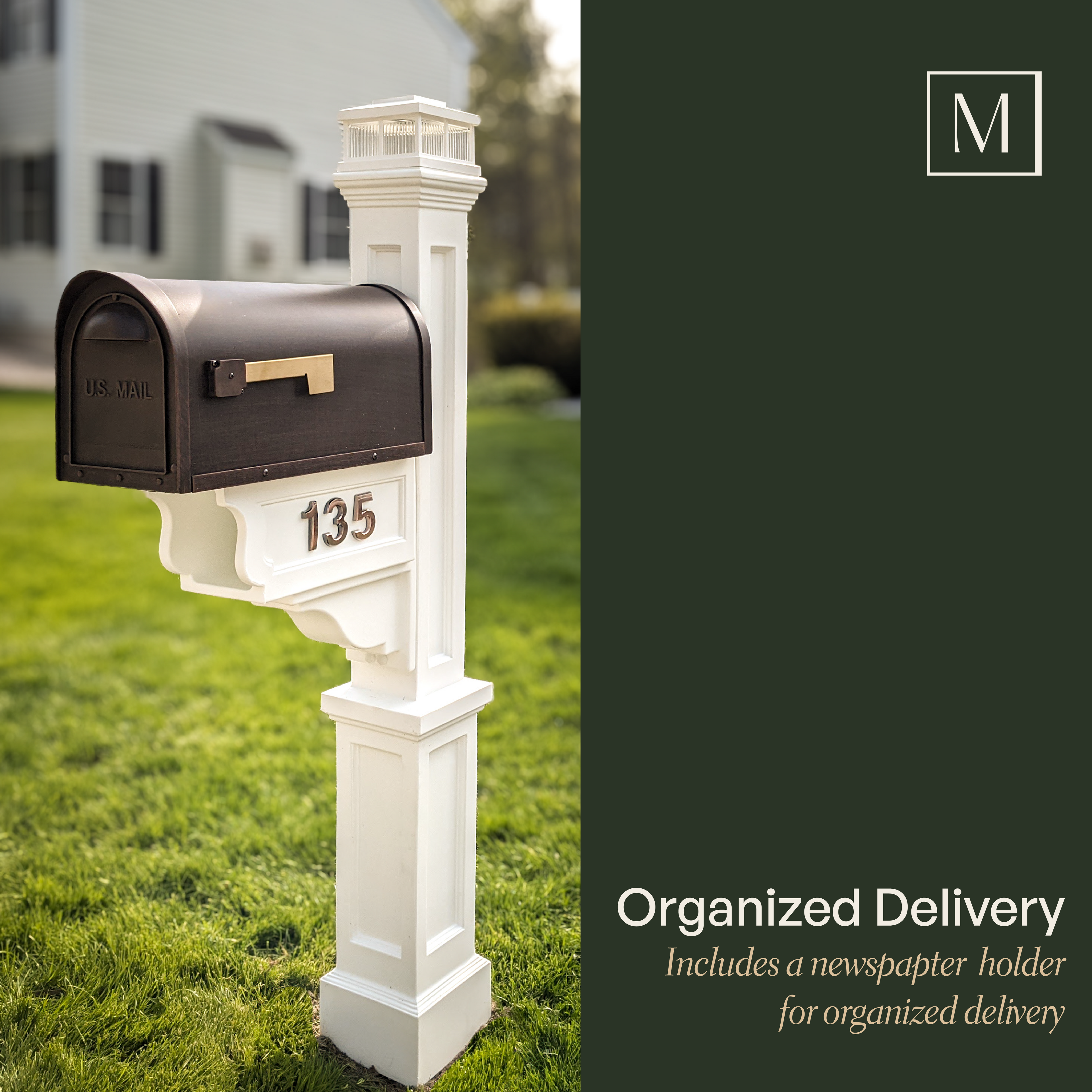 Mayne Dover Single Arm Mail Post