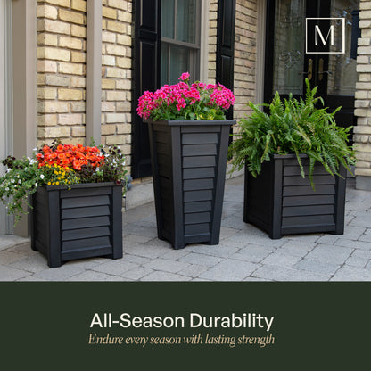 Mayne Lakeland 28-Inch Self-Watering Tall Planter with Removable Planting Insert (Cranberry Red)