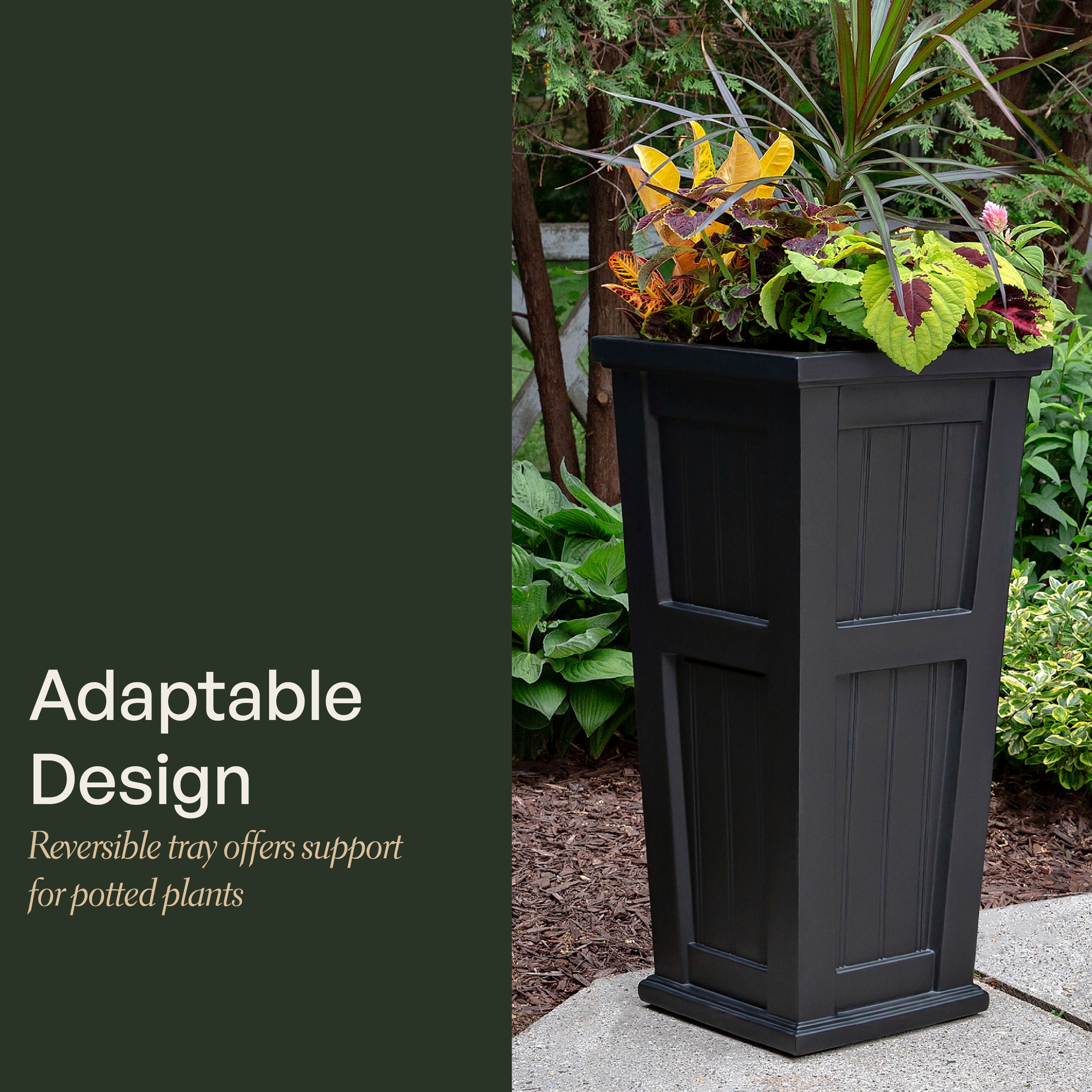 Mayne Cape Cod 32-Inch Self-Watering Tall Planter with Removable Planting Insert