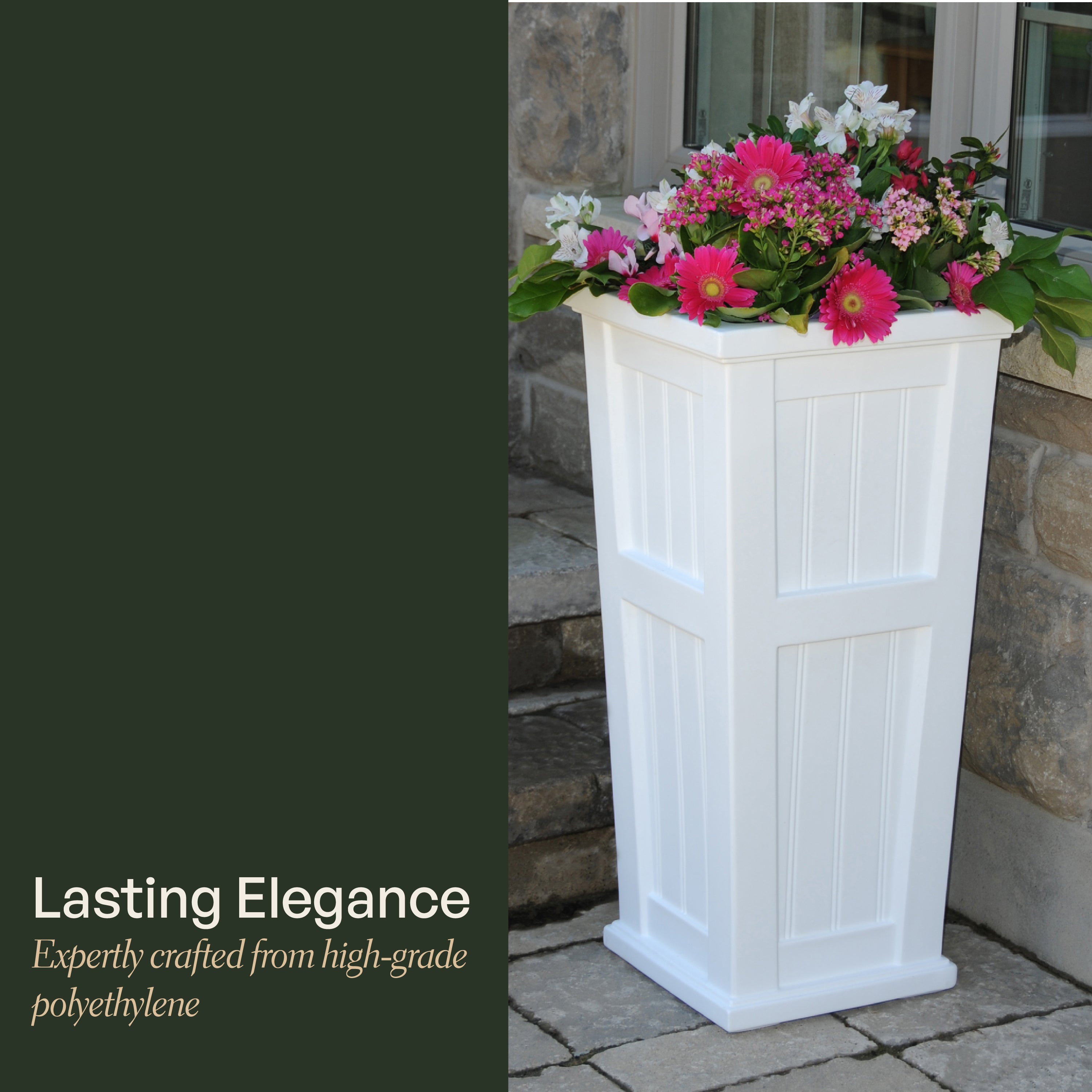 Mayne Cape Cod 32-Inch Self-Watering Tall Planter with Removable Planting Insert