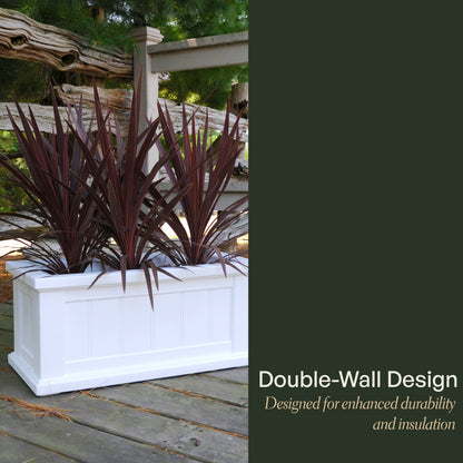 Mayne Cape Cod 24x11-Inch Self-Watering Rectangle Planter