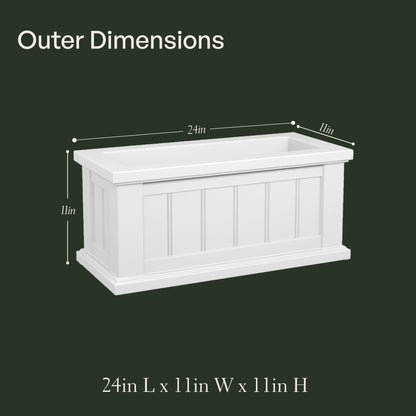 Mayne Cape Cod 24x11-Inch Self-Watering Rectangle Planter