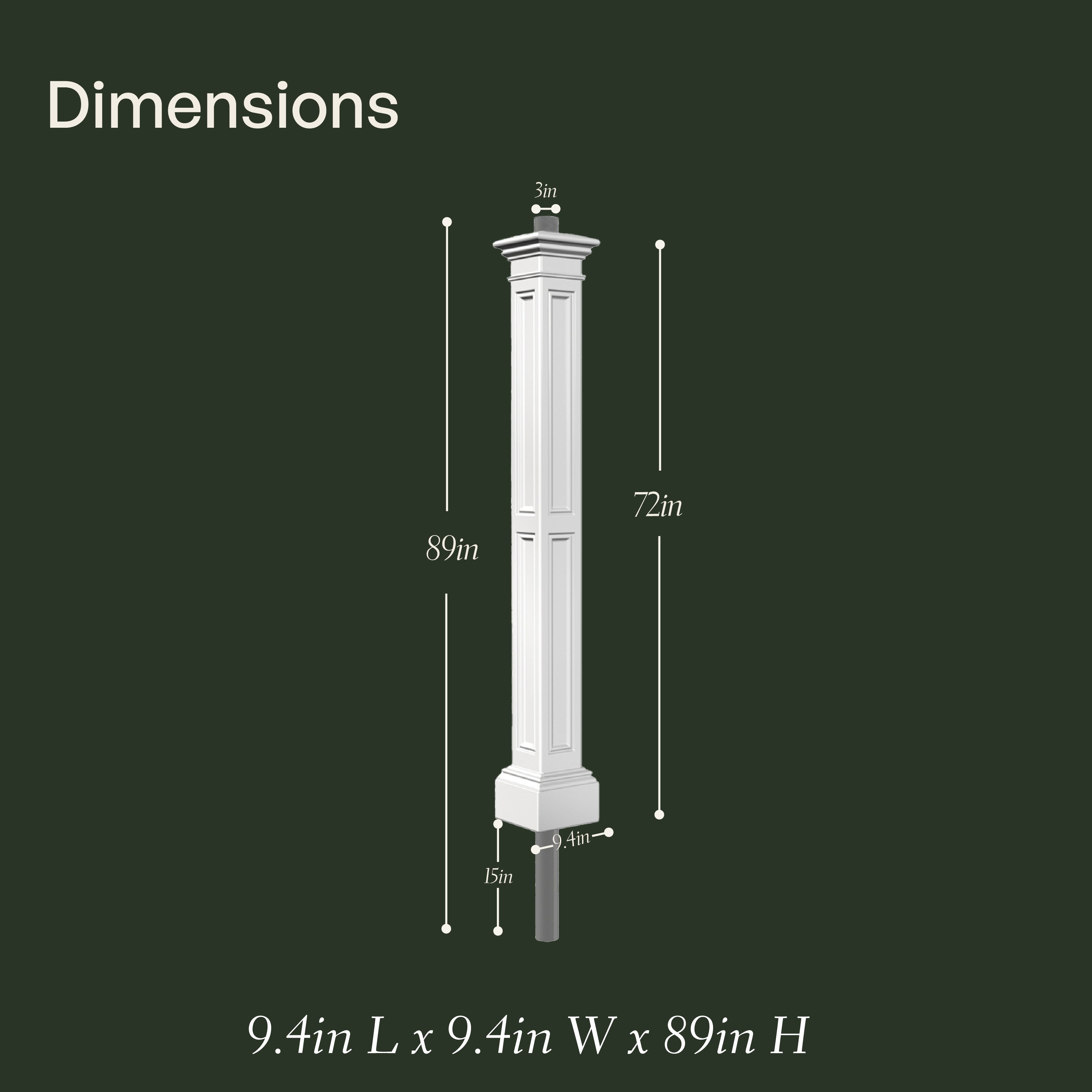 Mayne Liberty Lamp Post with PVC Mount