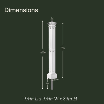 Mayne Liberty Lamp Post with PVC Mount