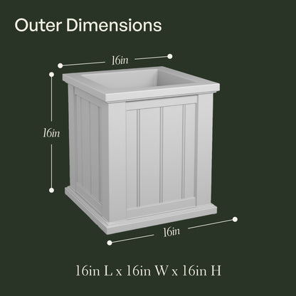 Mayne Cape Cod 16in Square Planter